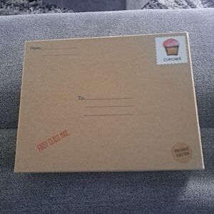 Brown Organic Cotton Envelope With Onsie